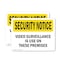 Signmission Video Surveillance On Premises OSHA Security Notice Sign, Vinyl Decal, 10in W x 7in L, 2PK OS-2PACK-SN-D-710-L-11659 - alternate 1